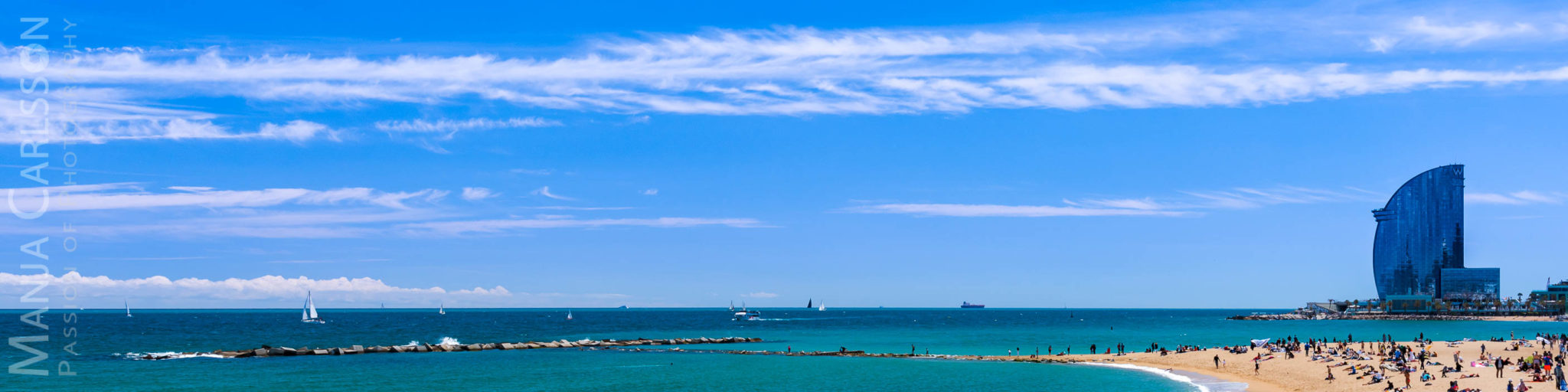 Barcelona Kurztrip Fotospots Tag - Strand von Barceloneta mit W Hotel Barcelona
