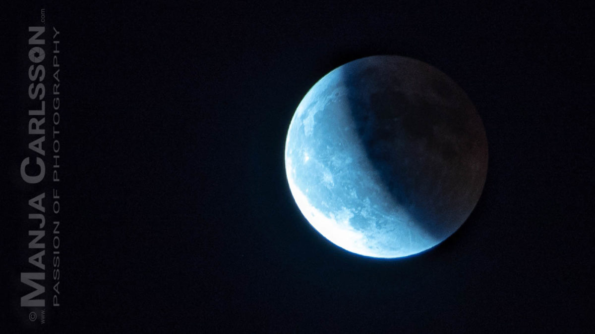 Mondfinsternis Juli 2018 - Verlassen des Kernschattens