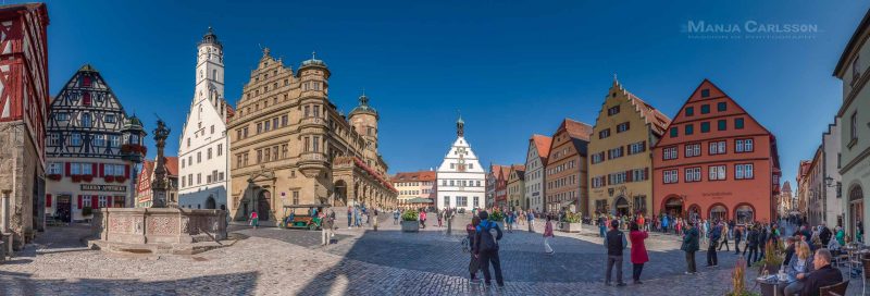 Rothenburg ob der Tauber - Markt - Panorama aus 19 HK-Fotos