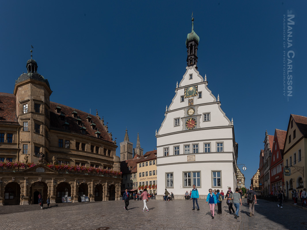 Rothenburg ob der Tauber - Markt - Panorama aus 7 HK-Fotos